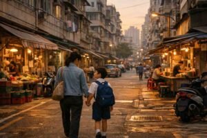 土瓜灣補習 家長陪同小學生放學後回家